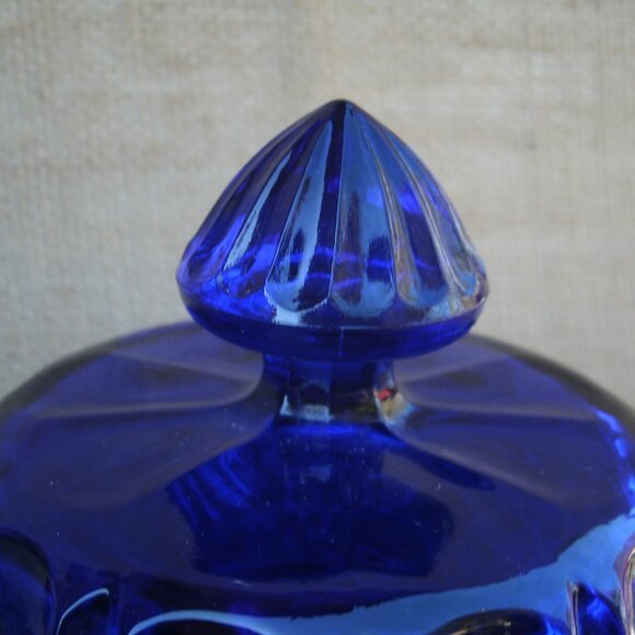 Vintage Mosser Cobalt Grapes Covered Butter Dish - Picture 13 of 16
